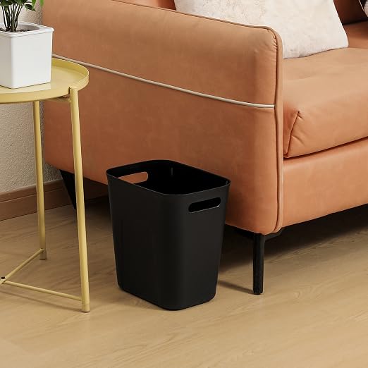 Plastic Small Bathroom Trash Can Wastebasket, 3.5 Gallon, 2 Pack | Compact - Image 4