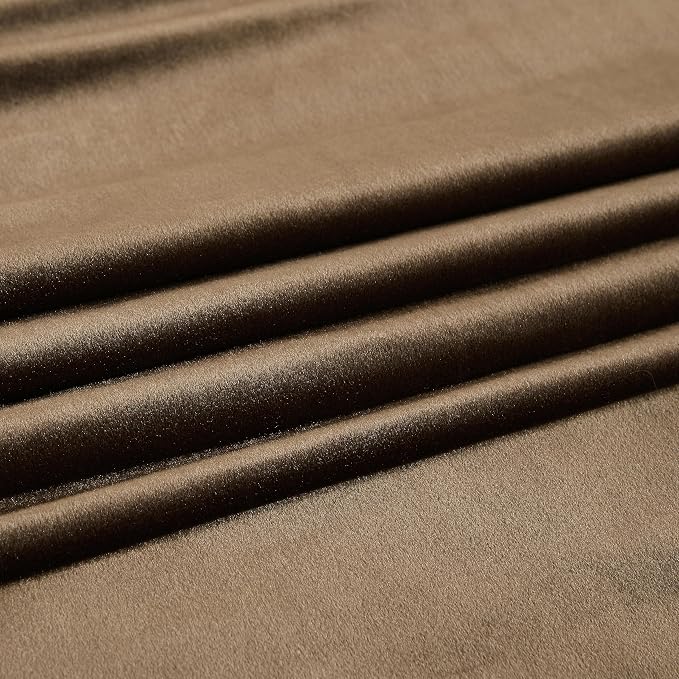 PRIMROSE Brown Velvet Curtains 108 inch Long - Image 6