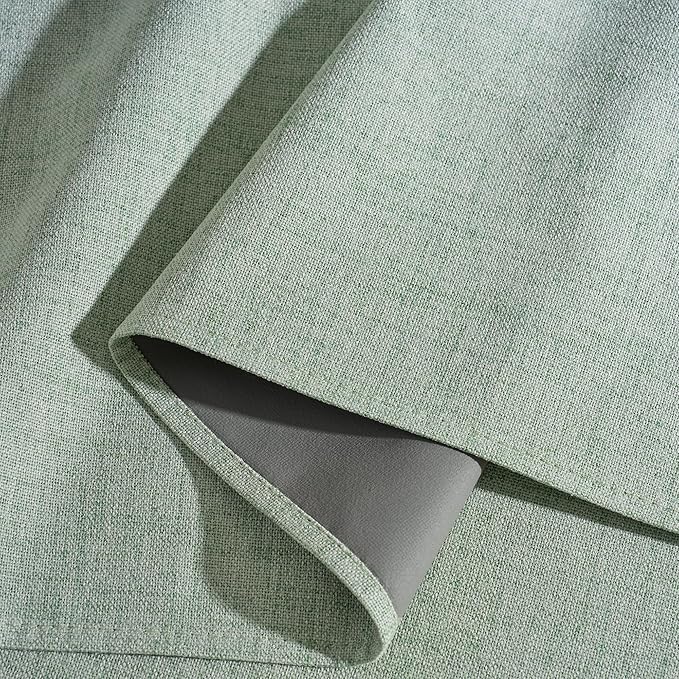 RYB HOME Sage Green 100% Blackout Curtains 84 Inch - Image 4