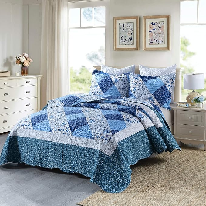 Bedspread Quilt Sets 3-Piece Lightweight Coverlet Set - Image 2