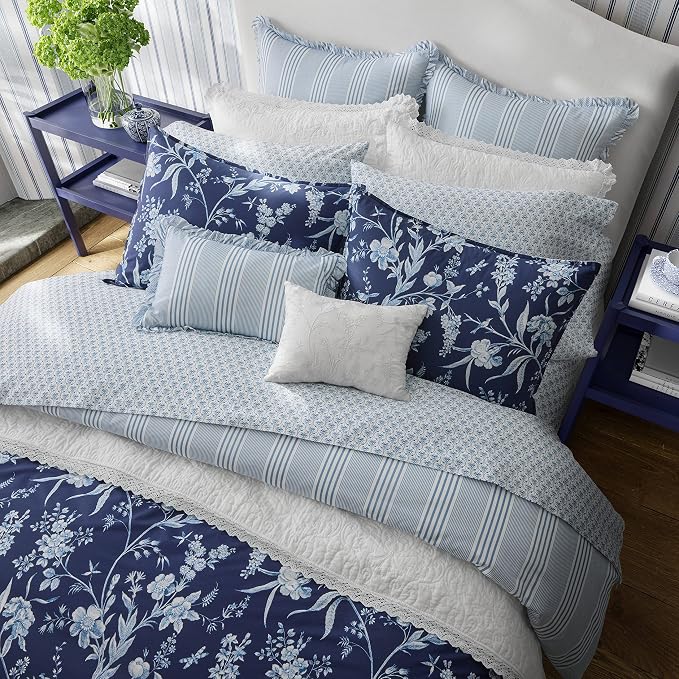 Laura Ashley – Queen Comforter Set, Reversible Floral Bedding - Image 3