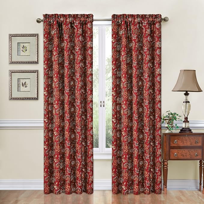 Waverly Navarra Crimson Window Panel by Waverly