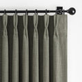 Memory Trained Pinch Pleated Blackout Linen Blend Dual Layer 78 Inches Curtains by PleatedDrapes