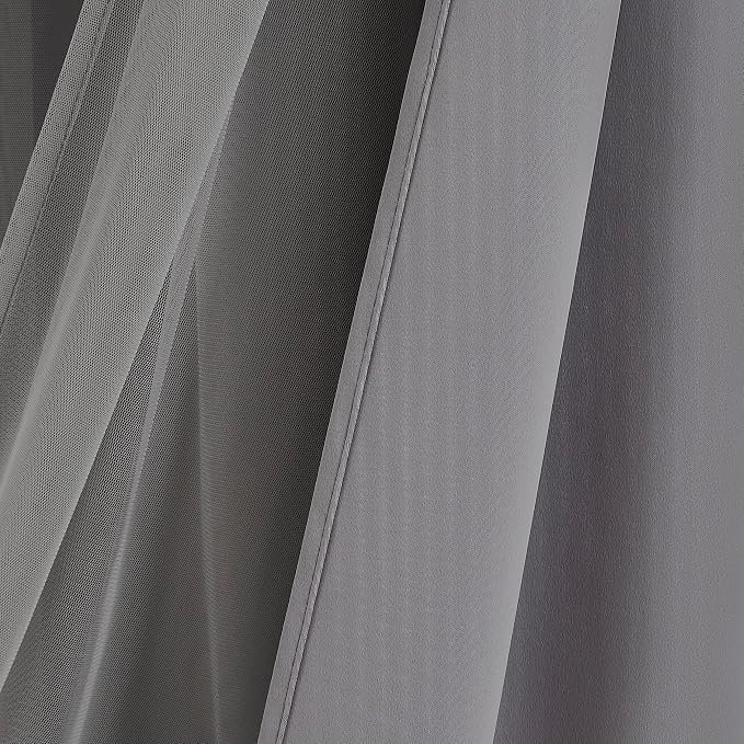 Bujasso Grey 90% Blackout Curtains - Image 3