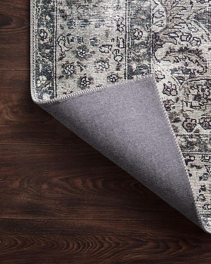 Loloi Layla Collection LAY-06 Taupe/Stone 2'-6" x 12'-0" .13" Thick Runner Rug, Soft, Durable, Vintage Inspired, Distressed, Low Pile, Non-Shedding, Easy Clean, Printed, Living Room Rug