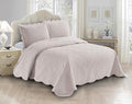 Fancy Linen 3pc Embossed Coverlet Bedspread Set Oversized Bed Cover Solid by Fancy+Linen