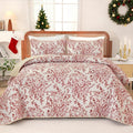 WONGS BEDDING Botanical Quilt King Size, 3 Pieces Bedspread Set, Polyester by WONGSBEDDING