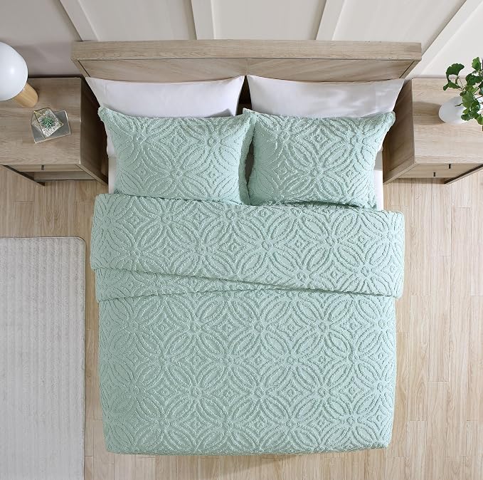 Beatrice Home Fashions Wedding Ring Standard Cotton Chenille Sham, cozy plush - Image 2