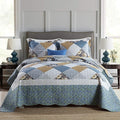 3-Piece Queen Quilt Sets with Shams Oversized Bedding Bedspread Reversible Soft by Travan
