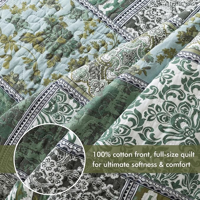 Etwel Cotton Patchwork King Size Quilt Set - Image 3