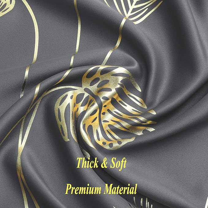 Blackout Curtains for Bedroom Living Room Palm Tree and Wheat Pattern Thermal - Image 5