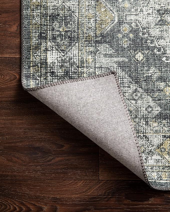 Loloi Skye Collection SKY-09 Graphite/Silver 6'-0" x 6'-0" Round Area Rug