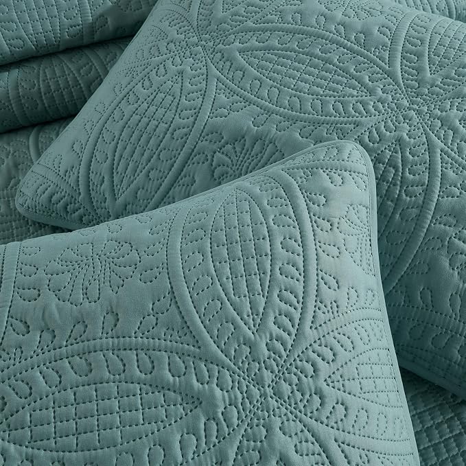 Chezmoi Collection Austin 3-piece Oversized Bedspread Coverlet Set - Image 5