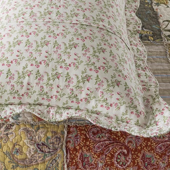 Etwel 100% Cotton Patchwork Queen Size Quilt Set - Image 9