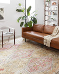 Loloi Skye Collection SKY-04 Gold/Blush 2'-6" x 12'-0" Runner Rug