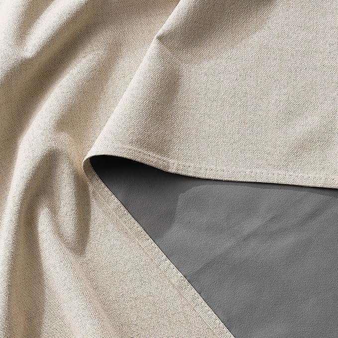 RYB HOME Warm Sand 100% Blackout Curtains 90 Inch - Image 7