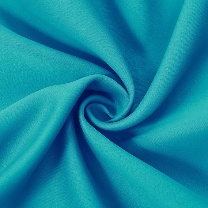 100% Blackout Curtains 52 x 63 Inch/Teal Curtains 2 Panels - Image 7