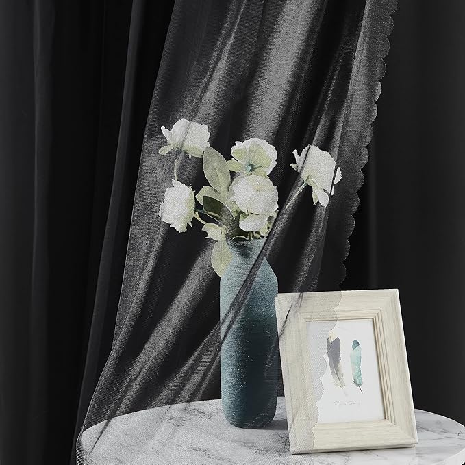 Bujasso Black Blackout Curtain Panels - Image 2