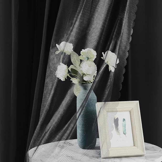 Bujasso Black Full Blackout Curtains - Image 2