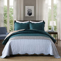 3-Piece Queen Quilt Set Quilted Bedspread Oversized Microfiber Soft Lightweight by Travan