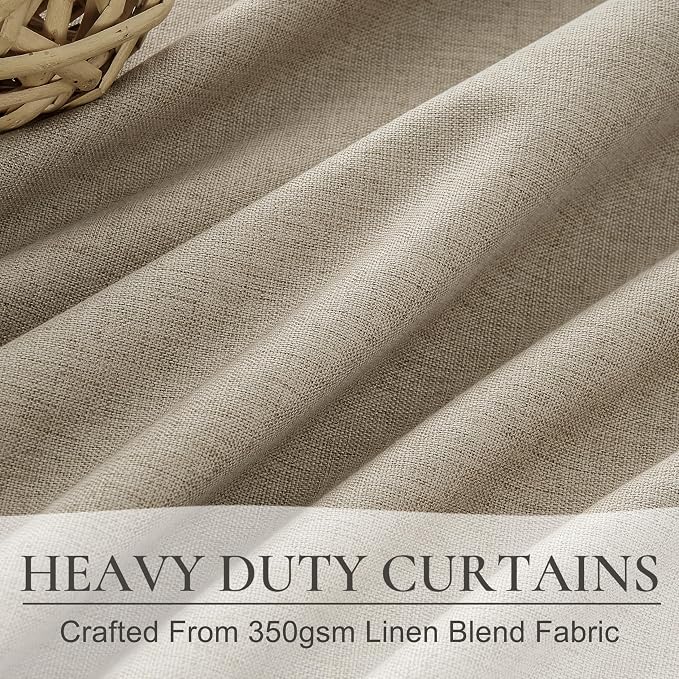 QJmydeco Extra Long Custom 105 Inch Curtains, 100% Blackout Curtains - Image 5