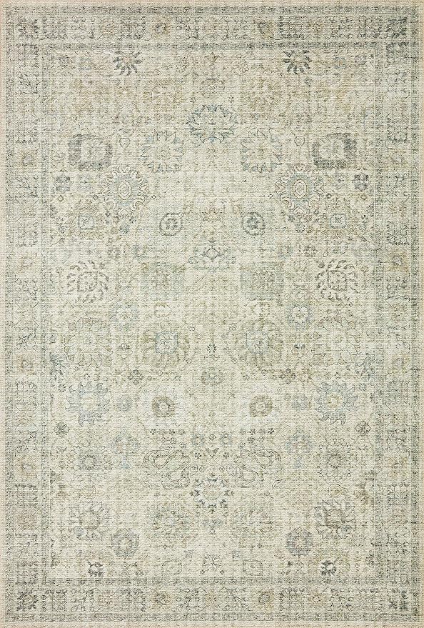 Loloi Skye Collection SKY-14 Natural/Sage 7' x 9' Oval Area Rug