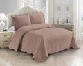 Fancy Linen 3pc Embossed Coverlet Bedspread Set Oversized Bed Cover Solid by Fancy+Linen