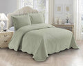 Fancy Linen 3pc Embossed Coverlet Bedspread Set Oversized Bed Cover Solid by Fancy+Linen
