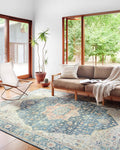 Loloi II Skye Collection SKY-12 Ocean/Multi 2'-3" x 3'-9" Accent Rug