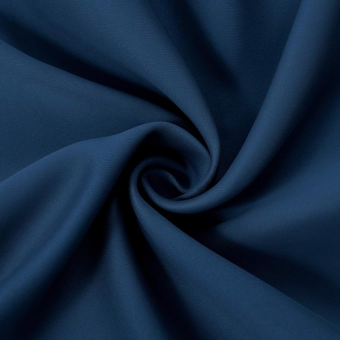 Navy Blue Blackout Curtains 34 x 84 Inch Length/Set of 2 Curtain Panels/Thermal - Image 5