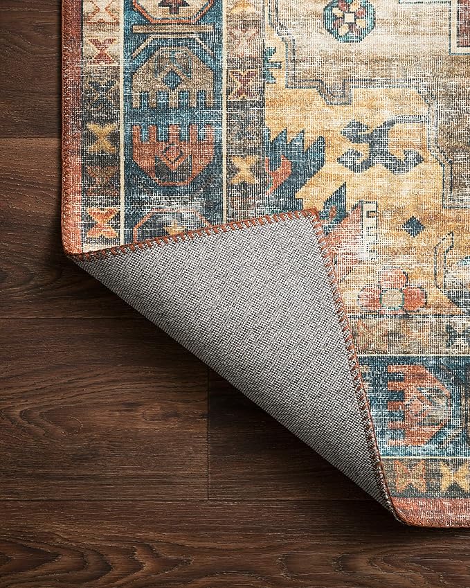 Loloi Skye Collection SKY-11 Rust/Blue 2'-6" x 12'-0" Runner Rug