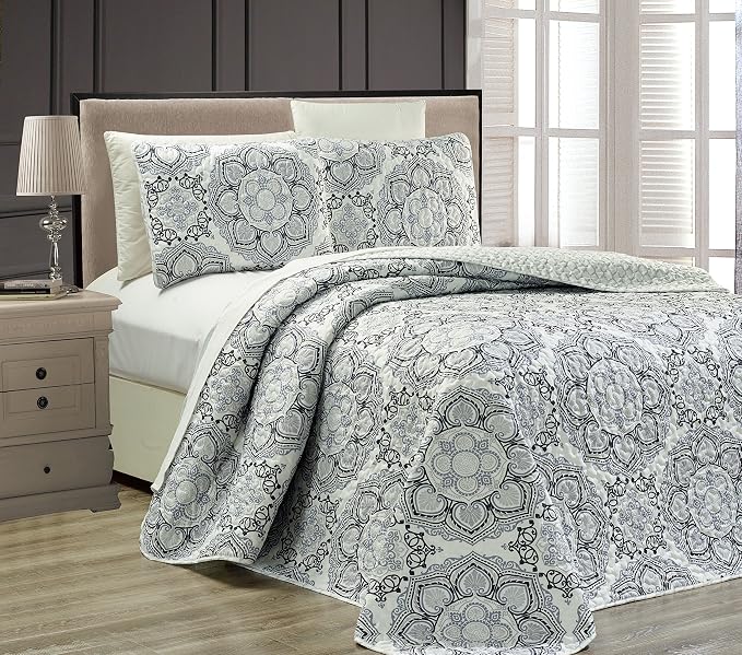 Fancy Collection 3 Pc Bedspread Bed Cover New by Fancy+Linen