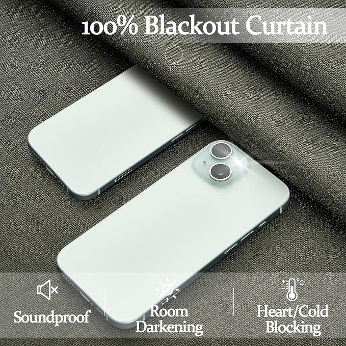 Memory Trained Pinch Pleated Blackout Linen Blend Dual Layer 78 Inches Curtains - Image 3