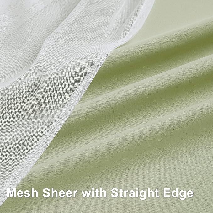 Bujasso Sage Green Blackout Curtains - Image 4