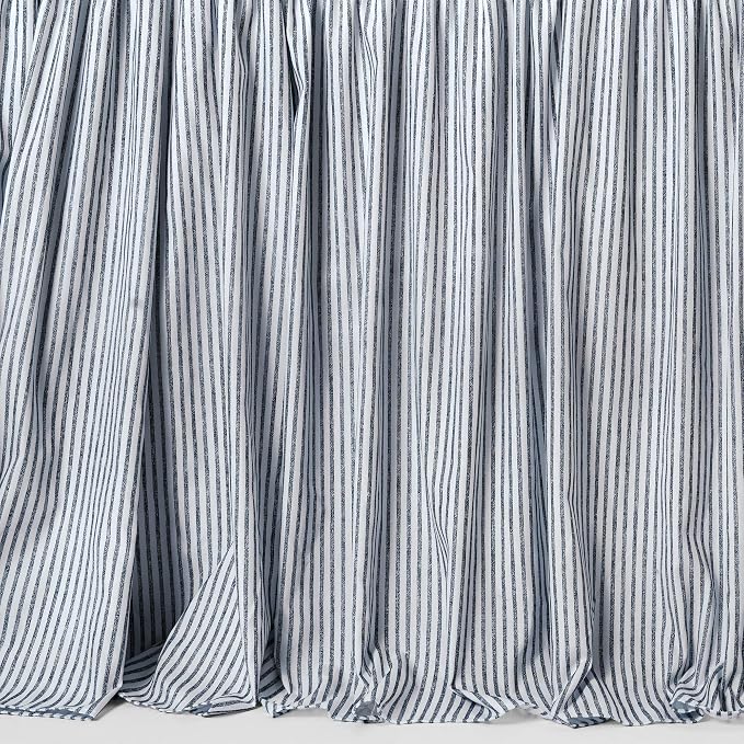 Lush Decor Ticking Stripe Bedspread King Size 3 Piece Set Navy - Image 5