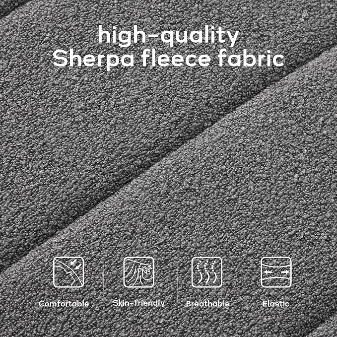 Zihanhome 52.7" Bedroom Bench for End of Bed, Modern Upholstered Teddy Fabric - Image 4
