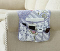 Brilliant Sunshine Rose Violet Patchwork Couch Armrest Cover, Armrest Organizer by BrilliantSunshine