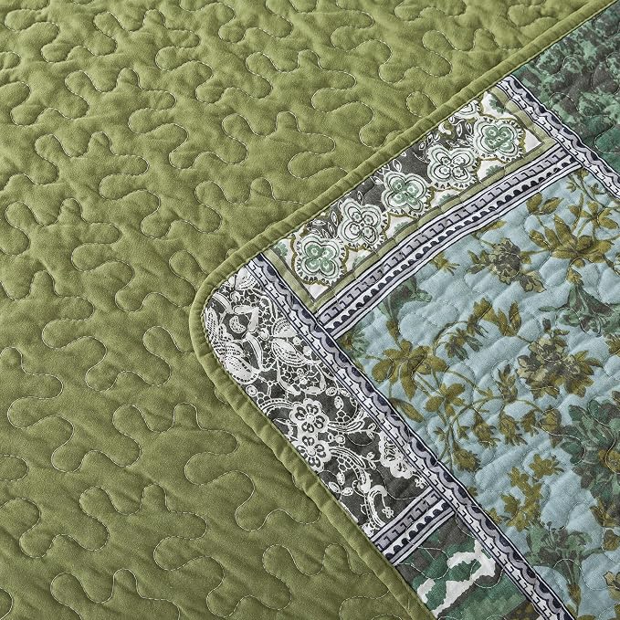 Etwel Cotton Patchwork King Size Quilt Set - Image 7