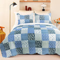 Cmfshape Summer Floral King Quilted Bedspread, Romantic Pink Quilt Set by cmfshape-quiltset