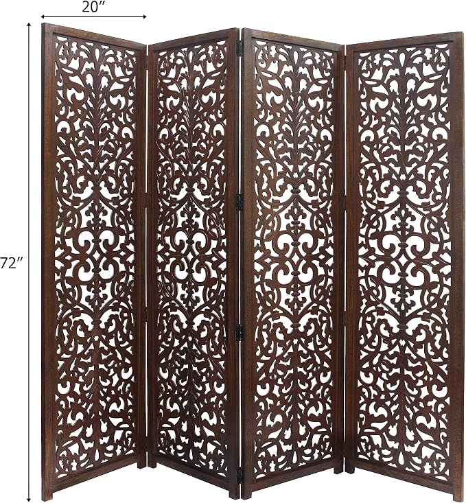 COTTON CRAFT Room Divider Wood Screen - Image 2