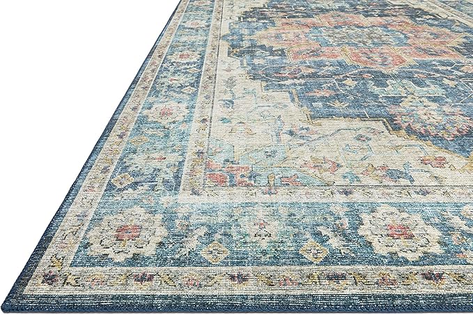 Loloi II Skye Collection SKY-12 Ocean/Multi 3'-6" x 5'-6" Accent Rug