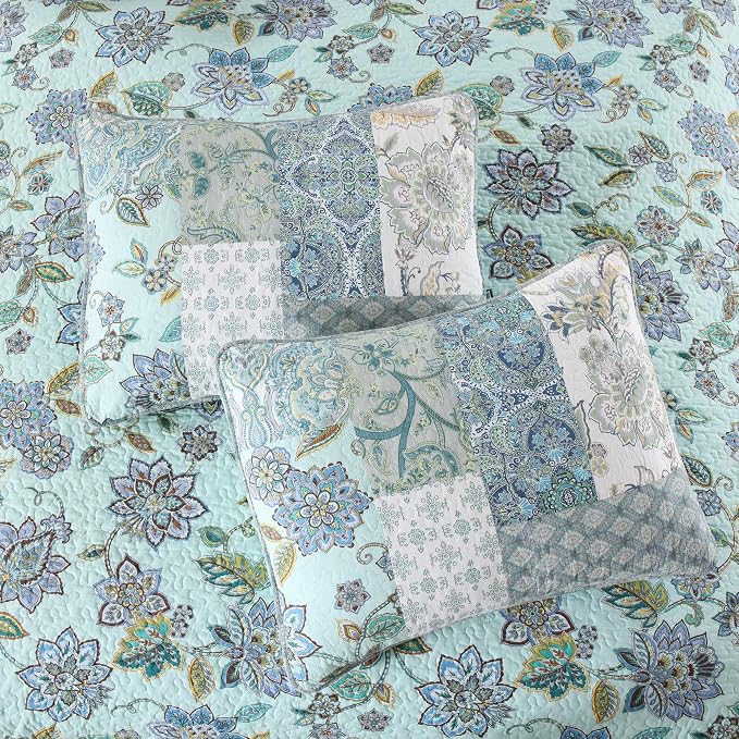 Etwel 100% Cotton Patchwork King Size Quilt Set - Image 7