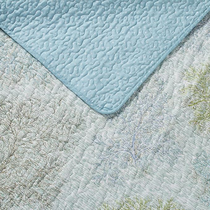 Laura Ashley - King Quilt Set, Reversible Cotton Bedding - Image 3