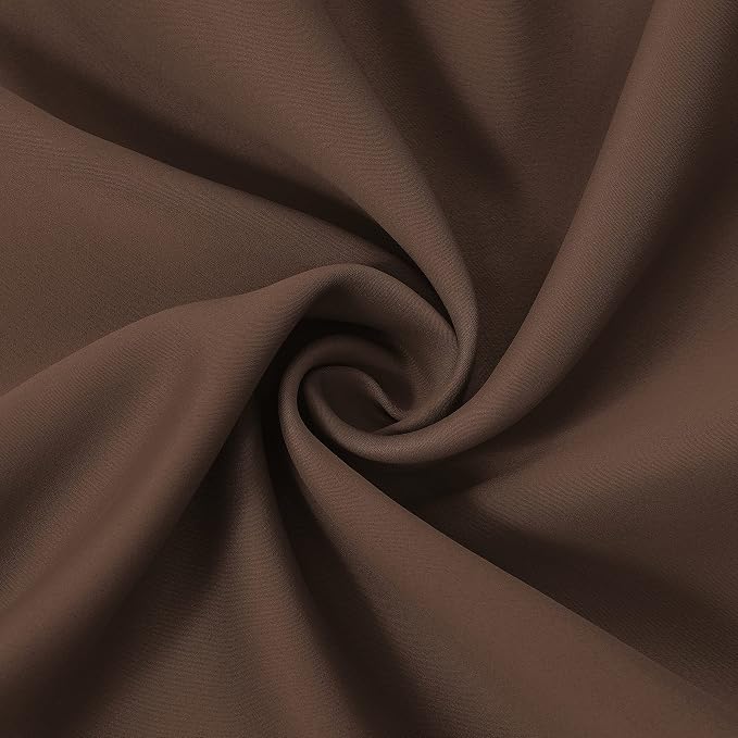 100% Blackout Chocolate Brown Curtains - Image 7