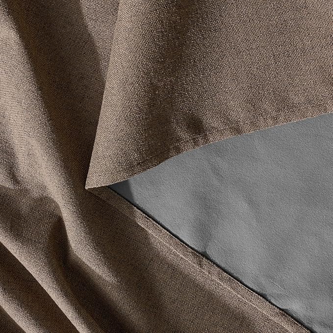RYB HOME Brown 100% Blackout Curtains 84 Inches Long - Image 7
