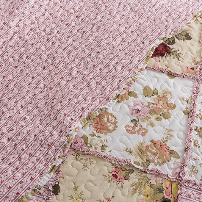 Etwel Lightweight Patchwork King Size Quilt Set - Image 8