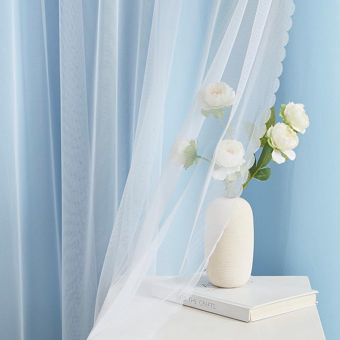 Bujasso Sky Blue 80% Blackout Curtains - Image 4