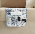 Brilliant Sunshine Blue & Beige Toile Couch Armrest Cover, Armrest Organizer & by BrilliantSunshine