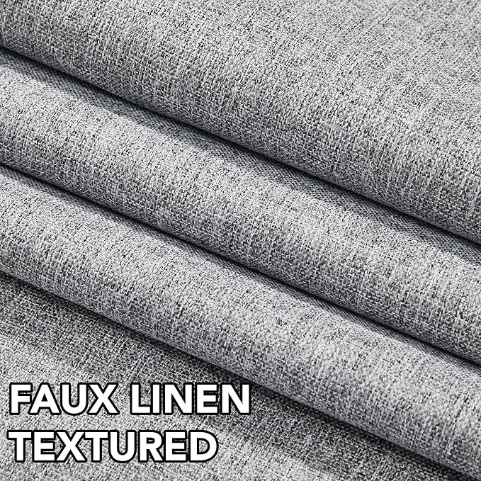 Deconovo Faux Linen 100% Blackout Curtains - Image 7